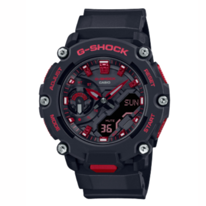 Casio G-Shock Ignite Red Series GA-2200BNR-1A Black Resin Band Men Sports Watch